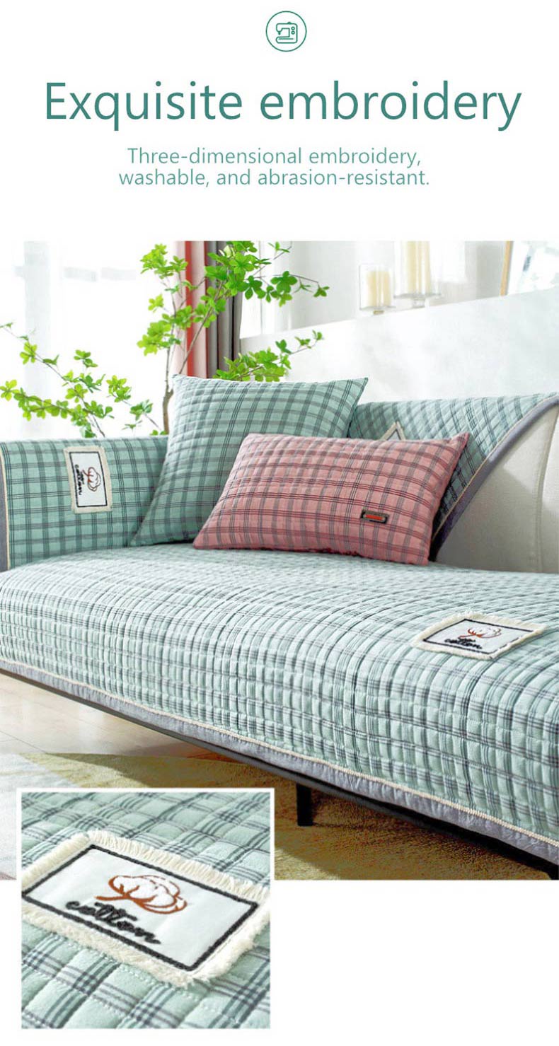 Plaid Sofa Cover-5